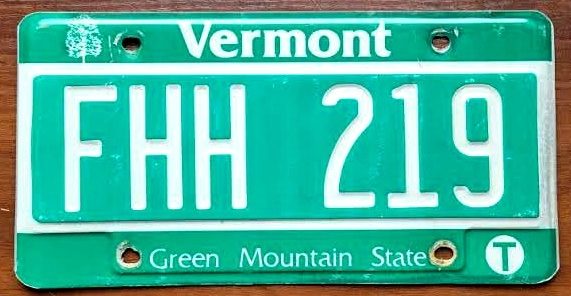 Vermont 2009 - табличка номерная с США, фото 1