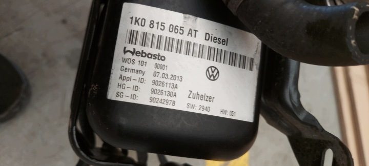 АВТОНОМНЫЙ ОТОПИТЕЛЬ WEBASTO В СБОРЕ TOURAN, CADDY 10-15 1K0815065AT, фото 5