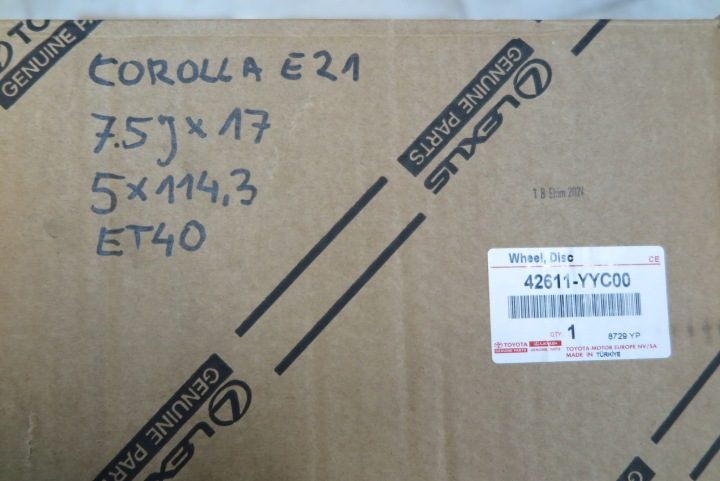 Литой диск Toyota OE Corolla E210 E21 7.0" x 17" 4x114.3 ET 40, фото 7