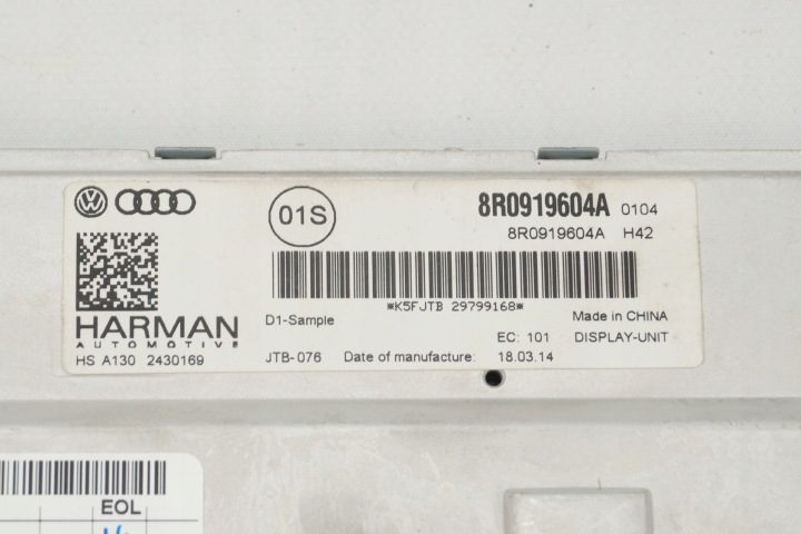 ДИСПЛЕЙ AUDI A4 A5 8R0919604A, фото 4