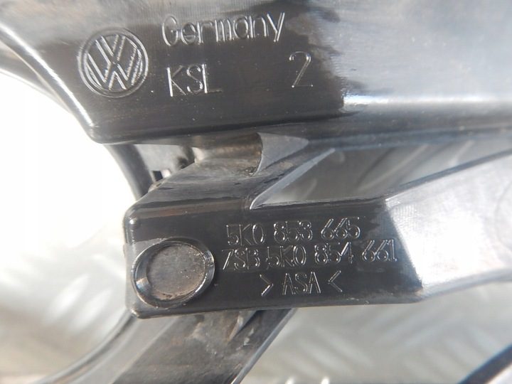 VW GOLF VI ЛЕВАЯ РЕШЕТКА В БАМПЕР ПЕРЕДНИЙ 5K0853665 ОРИГИНАЛ, фото 4