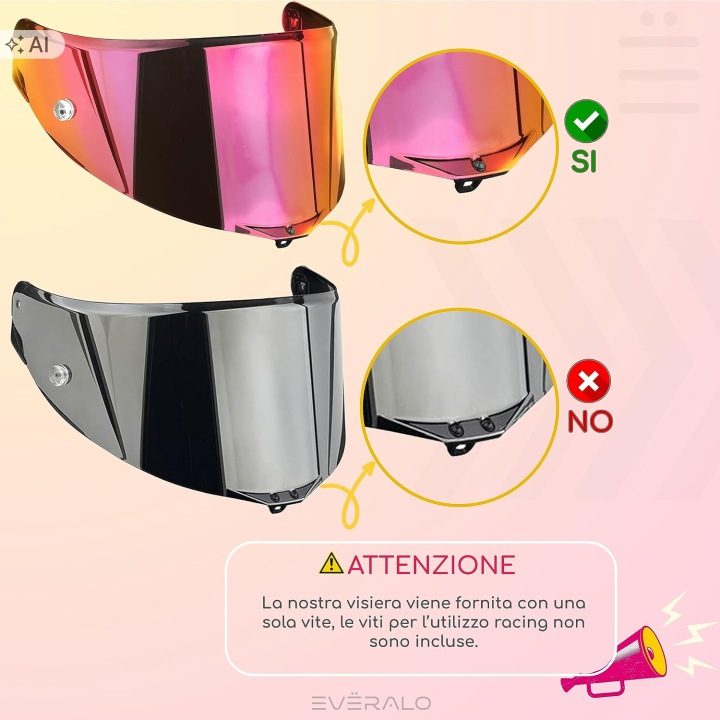 BL 20 Быстрый визор для шлема AGV Pista GP RR Corsa R Rainbow, фото 4