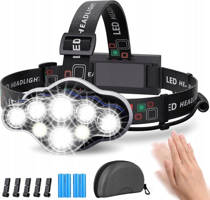 MLIAIMCE Superjasna Налобный фонарь LED 18000 Лм 8 Режимов IPX4, фото 2