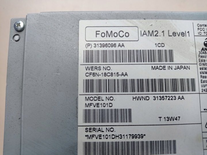 Volvo VOLVO V60 I S60 II V40 II СЧИТЫВАТЕЛЬ НАВИГАЦИИ Магнитола 31396096 31396096AA, фото 4