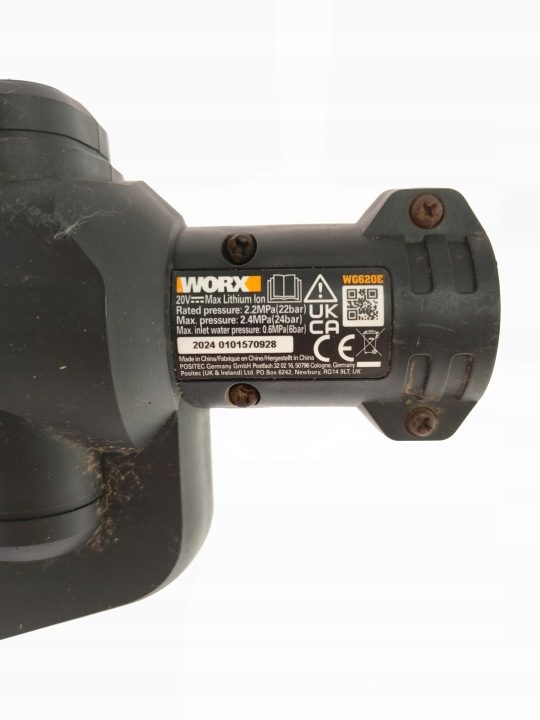 WORX МОЙКА ВЫСОКОГО ДАВЛЕНИЯ WG620E 1 x АКБ 20V 2,0Ah, фото 10