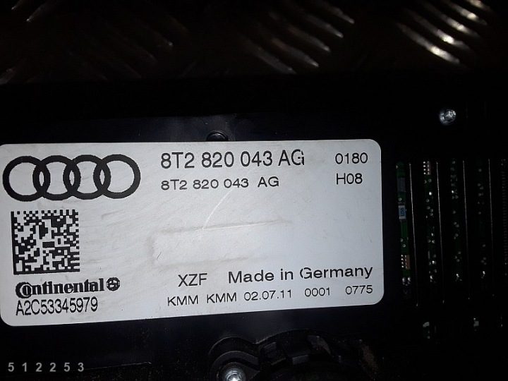 2012 Audi A5 Модуль управления кондиционером 8t2820043ag, фото 5
