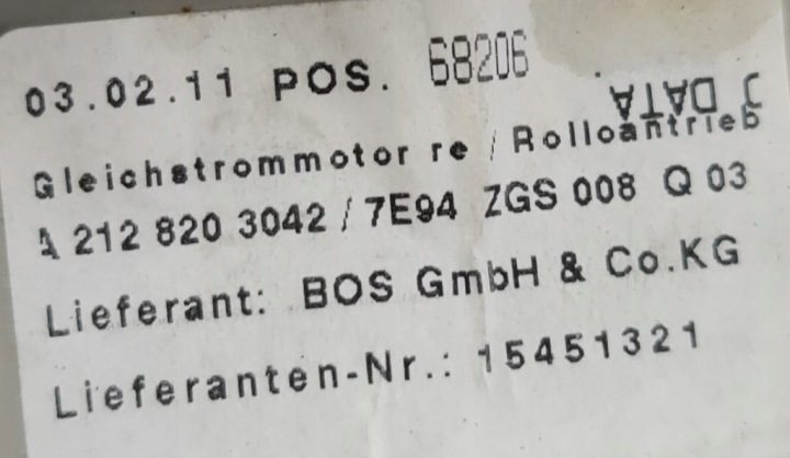 НАПРАВЛЯЮЩАЯ ШТОРКИ ПРАВАЯ ЗАДНЯЯ MERCEDES W212 УНИВЕРСАЛ, фото 3