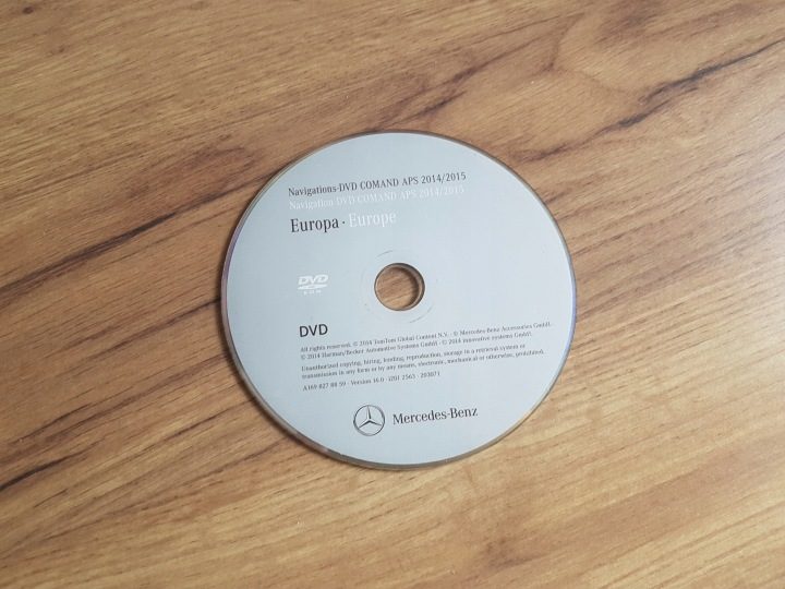 Карта для навигации Европа Mercedes-Benz COMAND APS DVD пластина CD/DVD, фото 1