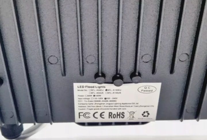 Прожектор LED Ecolight 100W черный с датчиком движения и света IP65, фото 5