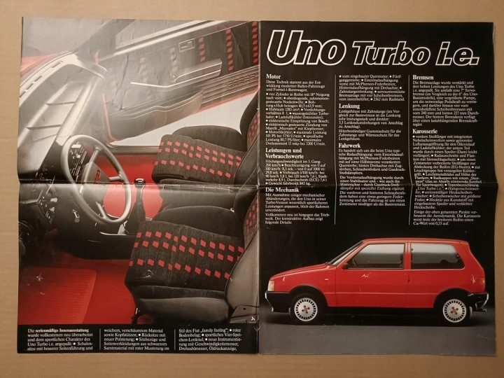 Проспект - FIAT UNO ТУРБО I.E. - 1985 г., фото 3