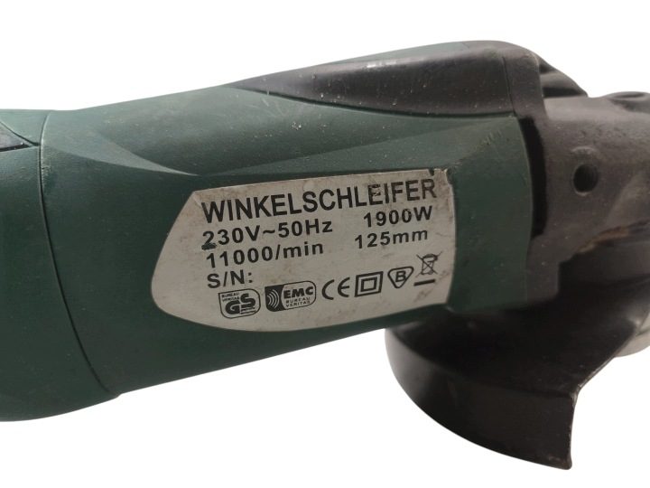 Угловая шлифмашина Eurotec 1900W 125 мм AG312 сетевая diaks, фото 3