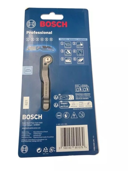 Нож складной с ostrzem trapezowym SK5 Bosch Professional + 3 ostrza, фото 3