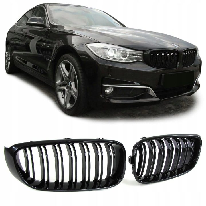 РЕШЕТКА РАДИАТОРА НОЗДРИ BMW F34 ЧЕРНАЯ ГЛЯНЕЦ TOURISMO, фото 1