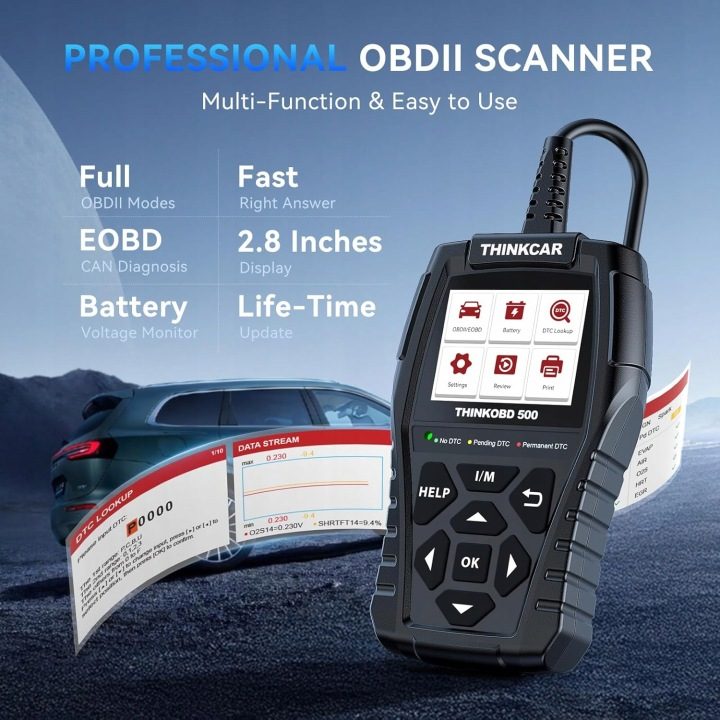 Считыватель kodów OBD2, THINKOBD OBD 500 универсальный сканер, фото 2