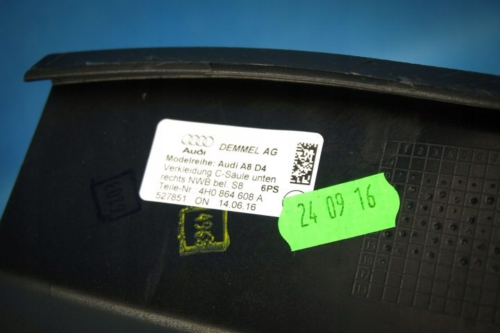Защита нижняя обшивка стойки C порога LED Audi A8 S8 4H 4H0864608A, фото 7