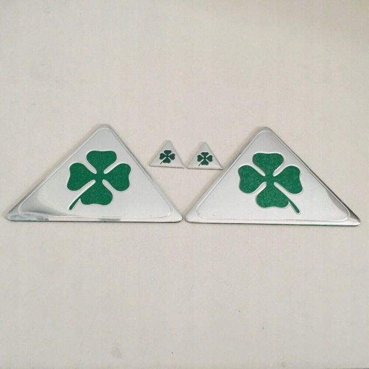 4 Lucky Clover Leaf Green Silver Металл Badge для Stelvio Sportwagon, фото 1