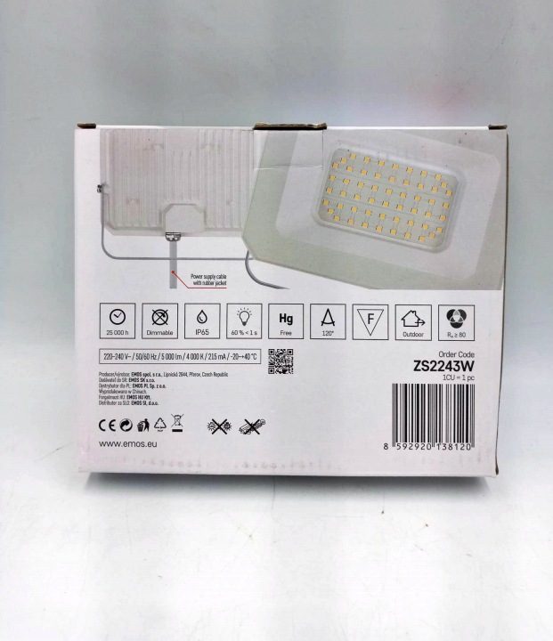 Прожектор LED белый SIMPO 50W neutralna biel 4000K 5000lm ZS2243W, фото 2