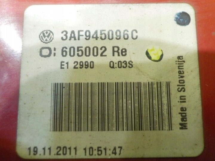 VW PASSAT B7 2.0 TDI 12 г. УНИВЕРСАЛ 5D фонарь правый задний 3AF945096C, фото 7