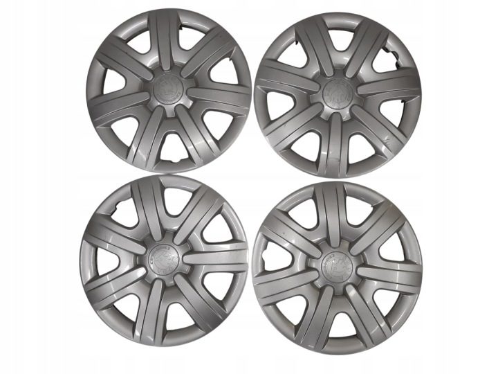 4× Колпак Skoda OE Оригинальный 14" серебристый, фото 1
