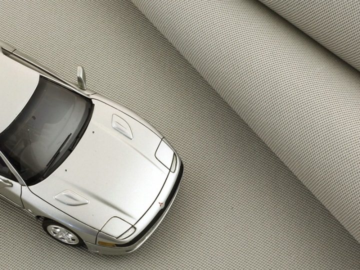 Потолок автомобильный ткань Mono 50 серая бежевая Rozciągliwa поролон 160 см, фото 2