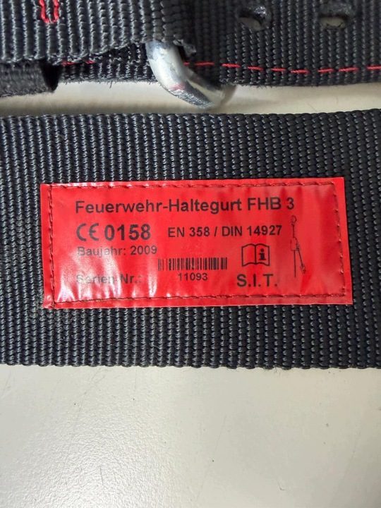 Strażacki ремень безопасности FHB 3 размер 3 длина 1400 мм год 2009 EN, фото 4