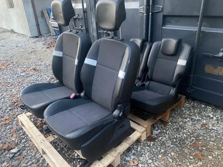 СИДЕНЬЯ ПЕРЕДНИЕ ЗАДНИЕ RENAULT SCENIC 3 III ПОЛУКОЖА, фото 2