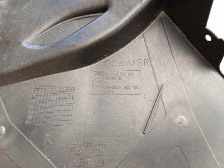 Защита ниши колеса, нижняя левая BMW X 6 G06 51757453927 51718092242, фото 5