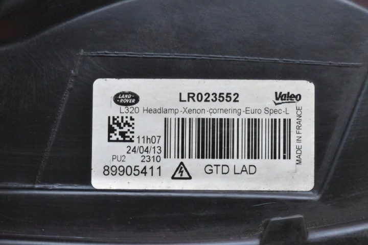 ФАРА ЛЕВАЯ ФАРА ПЕРЕДНЯЯ ЛИНЗА КСЕНОН LR023552 RANGE ROVER SPORT I L320, фото 6