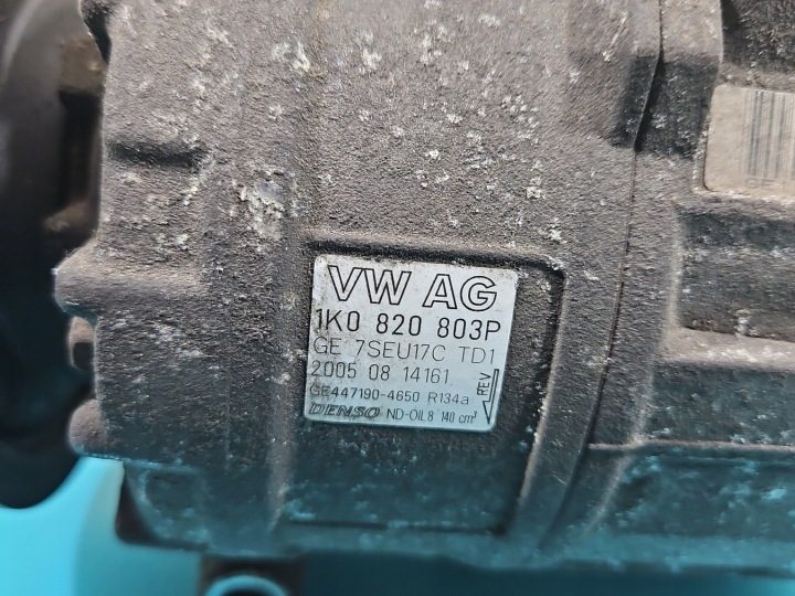 КОМПРЕССОР КОНДИЦИОНЕРА VW GOLF V 1K0820803P 7SEU17C 447190-4650, фото 6