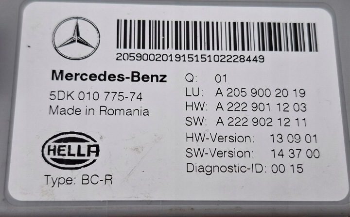 Блок управления SAM Mercedes W205 C205 A2059002019, фото 3