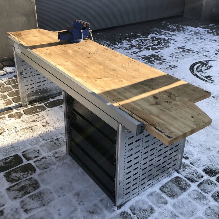 ОБШИВКА СЕРВИСНАЯ СТОЛ СЛЕСАРНЫЙ SZUFLADY ТИСКИ SORTIMO 171x53x50, фото 6