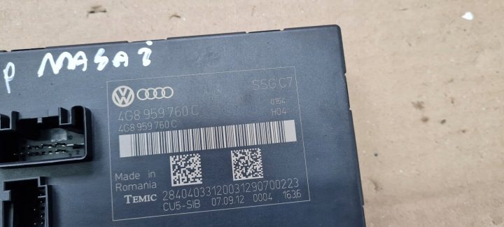 S7 4G A7 БЛОК УПРАВЛЕНИЯ СИДЕНЬЯ MASAŻ COMFORT 4G8959760C A6 C7 S6, фото 3