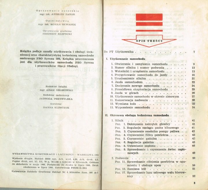 FSO Сирена 104 - Инструкция по эксплуатации [wyd. 2; 1966] DB-, фото 3
