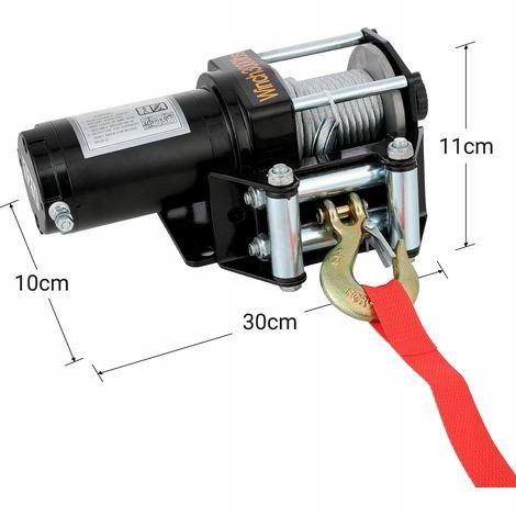 Электрическая лебедка 1360 кг 12V черная, фото 9