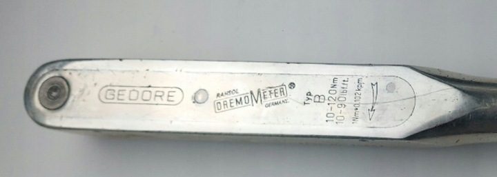GEDORE КЛЮЧ ДИНАМОМЕТРИЧЕСКИЙ ТИП B DREMOMETER GERMANY 10-120 Нм на 1/2, фото 4