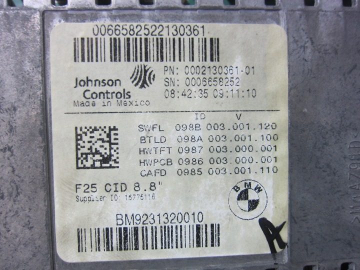 BMW X3 F25 дисплей навигации 8.8" 65509289584 65509231320 9231320, фото 7