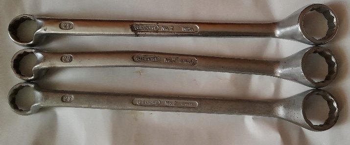 Ключ накидной двусторонний 27x32mm odgięty 5° GEDORE, фото 1