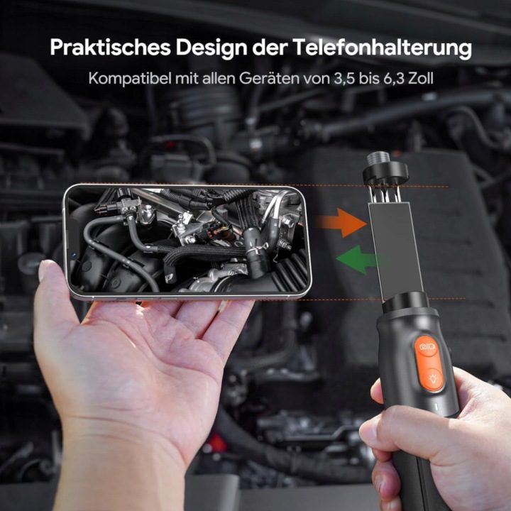 Depstech NTC52-3TL Камера inspekcyjna,3 obiektywy,1080P,30FPS,FOV 80°,IP67, фото 8