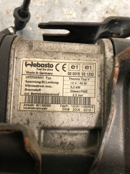 АВТОНОМНЫЙ ОТОПИТЕЛЬ WEBASTO VW TOURAN I РЕСТАЙЛИНГ 1K0815005JJ, фото 8