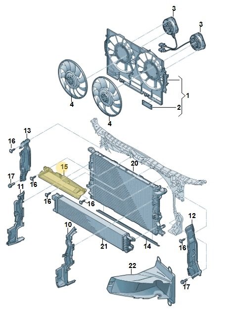 Воздуховод верхний AUDI A6 A7 RS6 RS7 4G0121292G, фото 3