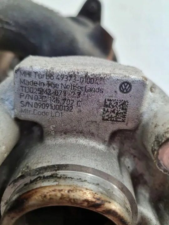 Турбина SKODA OCTAVIA II (1Z3) 03C145702C 1.4L бензин 90 кВт 2011, фото 4