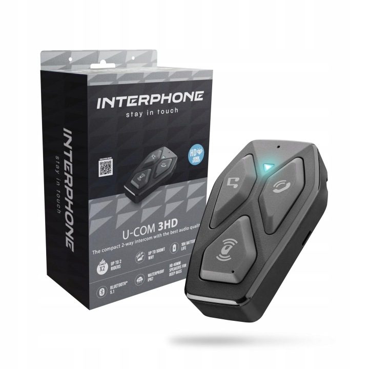 Мотоциклетный комплект słuchawkowy Bluetooth INTERPHONE UCOM3HD -5%, фото 1