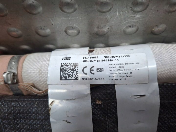 ШТОРКА AIRBAG ПРАВЫЙ 985L05745R RENAULT TRAFIC III VIVARO B TALENTO 2014-, фото 2