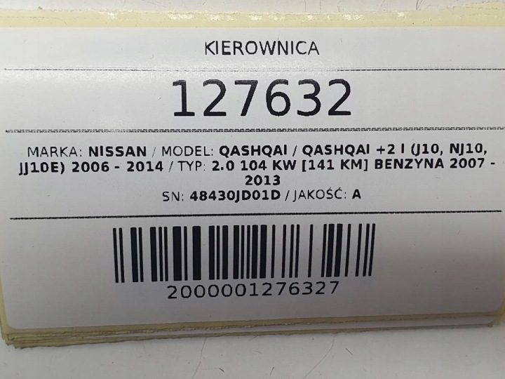 РУЛЬ QASHQAI J10 РЕСТАЙЛИНГ 48430JD01D ОРИГИНАЛ, фото 9