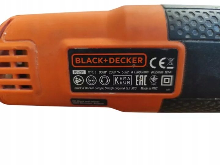 Угловая шлифмашина 125 мм 900W BEG220 Black+Decker, фото 3