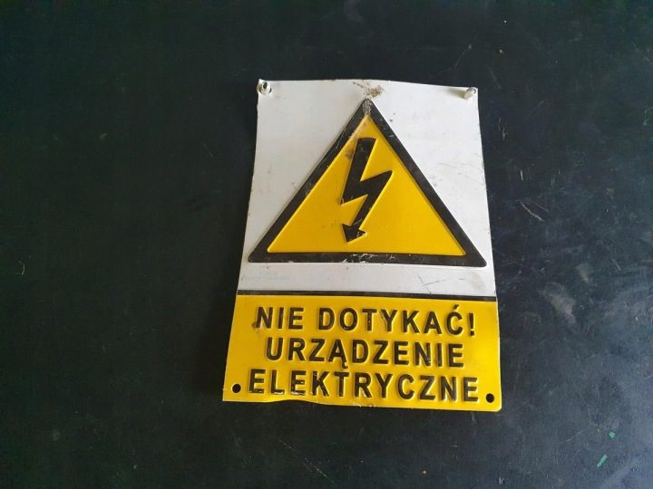 ТАБЛИЧКА INFORMACYJNA НЕ DOTYKAĆ УСТРОЙСТВО ЭЛЕКТР., фото 1
