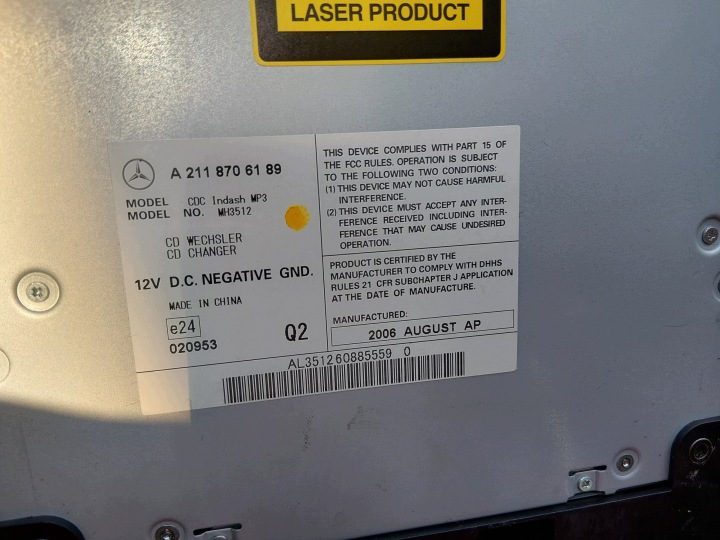 Mercedes w169 e-класс w211 CD-чейнджер sidi a2118706189, фото 4