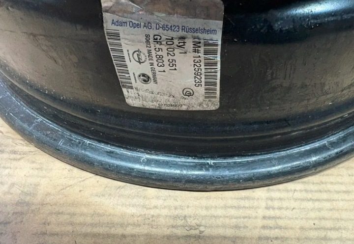 Штампованный диск Opel OE 2160143 6.5" x 16" 5x115 ET 41, фото 5