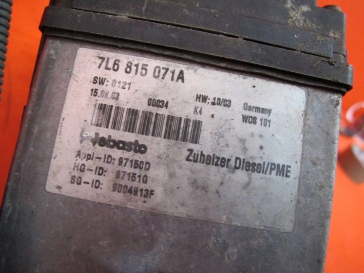 VW TOUAREG I 1 7LA WEBASTO АВТОНОМНЫЙ ОТОПИТЕЛЬ 7L6815071A, фото 6