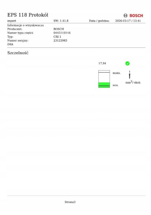 OPEL ASTRA H 1.7CDTI ФОРСУНКА BOSCH 0445110146 ТЕСТ, фото 8